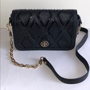 Tory Burch Black and Gold Crossbody